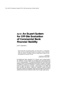 : An Expert System for Off-Site Evaluation of Commercial Bank Financial Stability