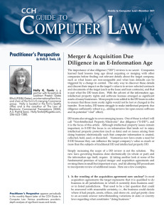 Practitioner’s Perspective Merger &amp; Acquisition Due Diligence in an E-Information Age