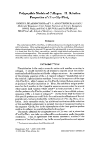 Polypeptide Models of Collagen,  11.  Solution Properties (Pro-Gly-Phe), of