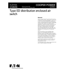Type ED distribution enclosed air switch COOPER POWER SERIES