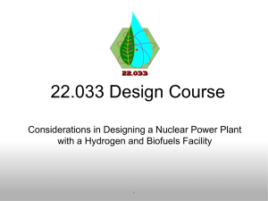 22.033 Design Course Considerations in Designing a Nuclear Power Plant 1