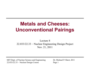 Metals and Cheeses: Unconventional Pairings  Lecture 8