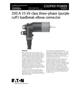 200 A 35 kV class three-phase (purple cuff) loadbreak elbow connector SERIES