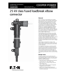 25 kV class fused loadbreak elbow connector COOPER POWER SERIES
