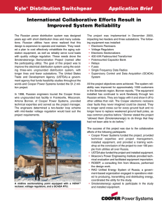 International Collaborative Efforts Result in Improved System Reliability Kyle Distribution Switchgear