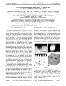 Ordered Droplet Structures at the Liquid Crystal Surface * I. I. Smalyukh,