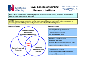 Royal College of Nursing Research Institute MISSION: