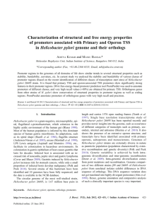 Characterization of structural and free energy properties