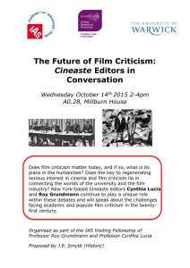 The Future of Film Criticism: Conversation Cineaste