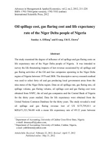 Oil spillage cost, gas flaring cost and life expectancy Abstract