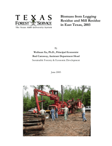 Biomass from Logging Residue and Mill Residue