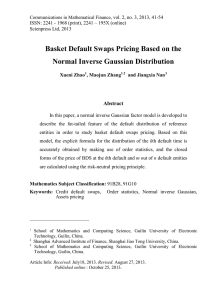 Basket Default Swaps Pricing Based on the Normal Inverse Abstract