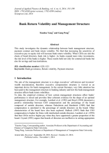 Bank Return Volatility and Management Structure Abstract