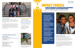 IMPACT PROFILE OFFICE OF DIvERsITy OuTREACh AnD DEvELOPMEnT