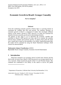 Economic Growth in Brazil: Granger Causality Abstract
