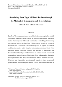 Simulating Burr Type VII Distributions through the Method of -moments and