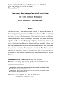 J  Imposing Frequency-Domain Restrictions on Time-Domain Forecasts