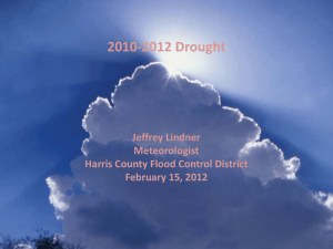 2010-2012 Drought  Jeffrey Lindner Meteorologist