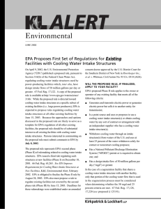 Environmental EPA Proposes First Set of Regulations for Existing