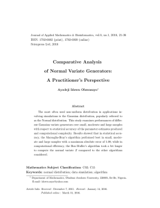 Comparative Analysis of Normal Variate Generators: A Practitioner’s Perspective
