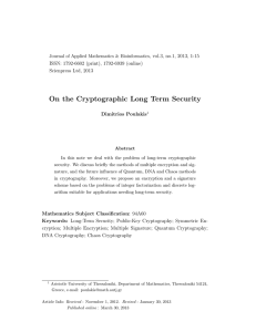 On the Cryptographic Long Term Security