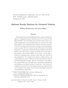 Optimal Steady Motions for Oriented Vehicles