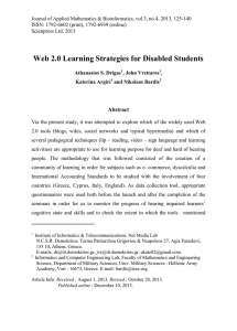 Web 2.0 Learning Strategies for Disabled Students Abstract