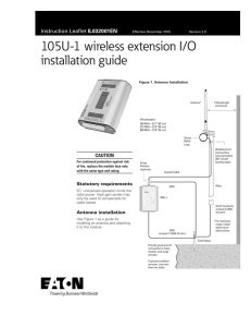 105U-1 wireless extension I/O installation guide IL032001EN