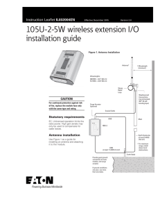 105U-2-5W wireless extension I/O installation guide IL032004EN