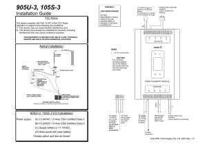 905U-3, 105S-3 Installation Guide FCC Notice