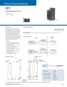 SPC Power &amp; Control Equipment Series Plug Cutout Type S-1