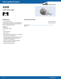 AV09 LED Area Light Solar Lighting Products Applications