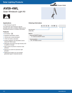AV09-4WL Solar Windsock Light Kit Solar Lighting Products Applications