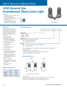 L810 General Use Incandescent Obstruction Light Solar &amp; Obstruction Lighting Products