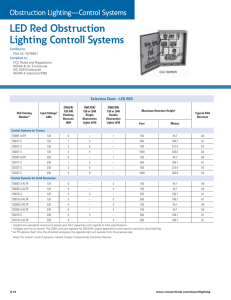 Obstruction Lighting—Control Systems Selection Chart —LED RED