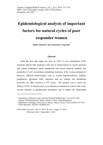 Epidemiological analysis of important factors for natural cycles of poor responder women