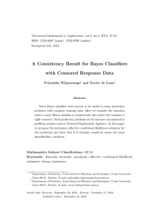 A Consistency Result for Bayes Classifiers with Censored Response Data