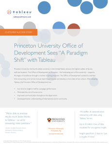 Princeton University Office of Development Sees “A Paradigm Shift” with Tableau