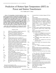 Prediction of Hottest Spot Temperature (HST) in Power and Station Transformers