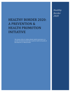 HEALTHY BORDER 2020: A PREVENTION &amp; HEALTH PROMOTION INITIATIVE