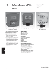 Fire Alarm or Emergency Call Points 1S MEDC Series Hazardous Locations