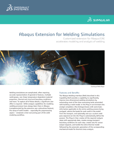 Abaqus Extension for Welding Simulations  Customized extension for Abaqus/CAE