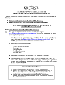 DEPARTMENT OF PSYCHOLOGICAL SCIENCES GRADUATE APPLICATION INSTRUCTIONS AND CHECKLIST