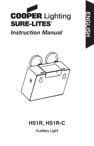 Instruction Manual ENGLISH HS1R, HS1R-C Auxiliary Light