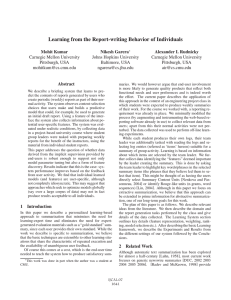 Learning from the Report-writing Behavior of Individuals