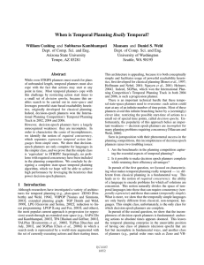 When is Temporal Planning Really