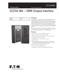 SCD96-NA – DMX Output Interface Technical Data Overview