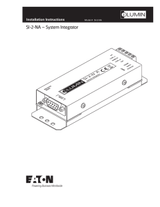 SI-2-NA – System Integrator INS # Installation Instructions A