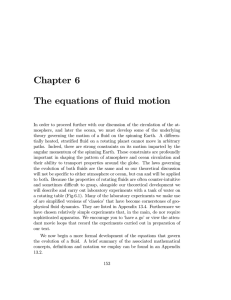 Chapter 6 The equations of fluid motion