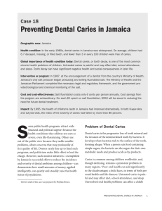 Preventing Dental Caries in Jamaica Case 18